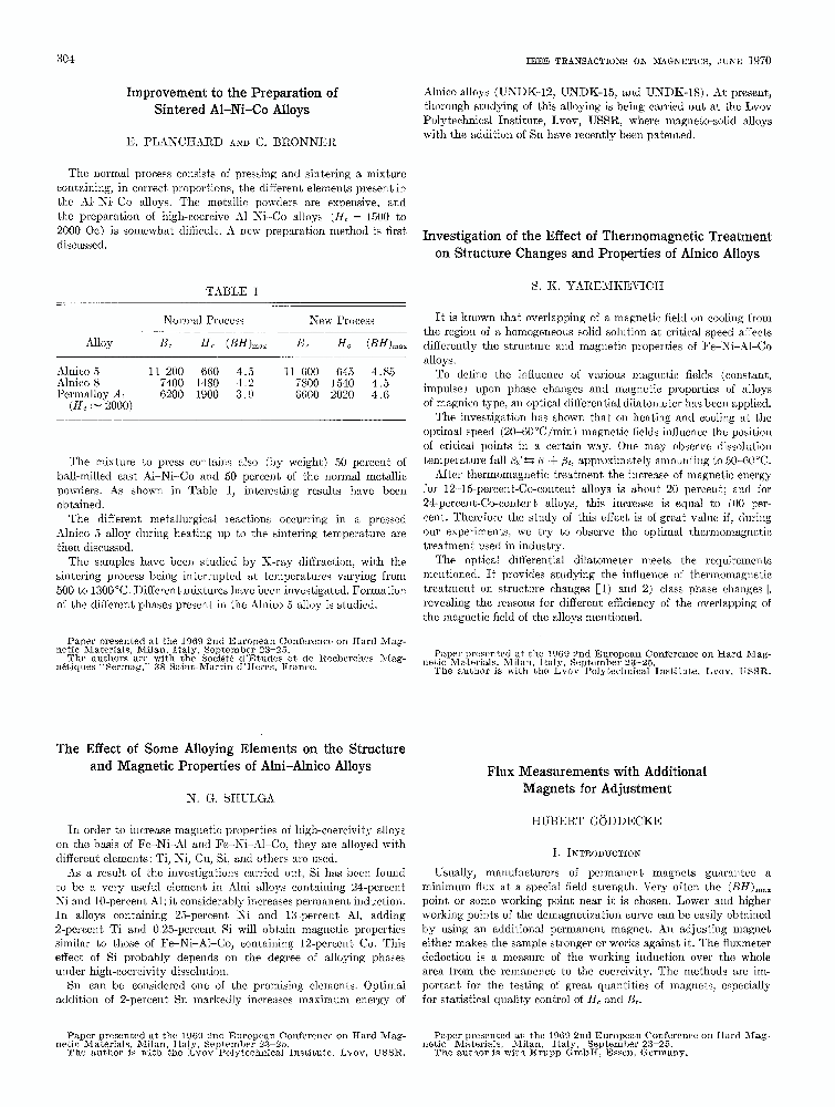 The effect of some alloying elements on the structure and