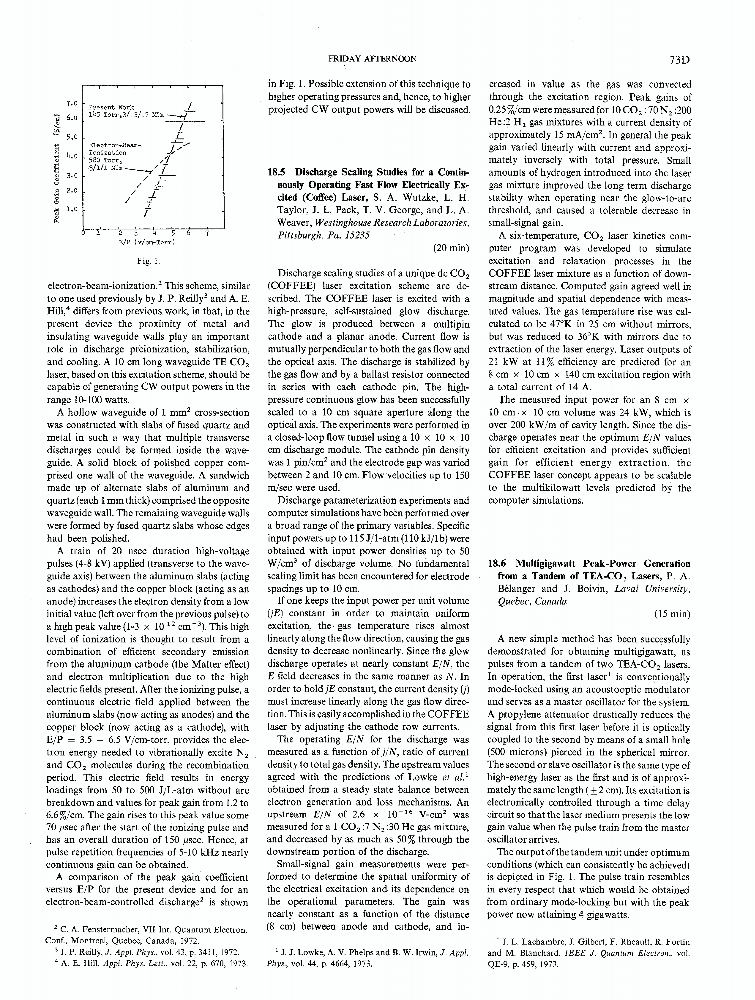 Discharge scaling studies for a continuously operating fast flow