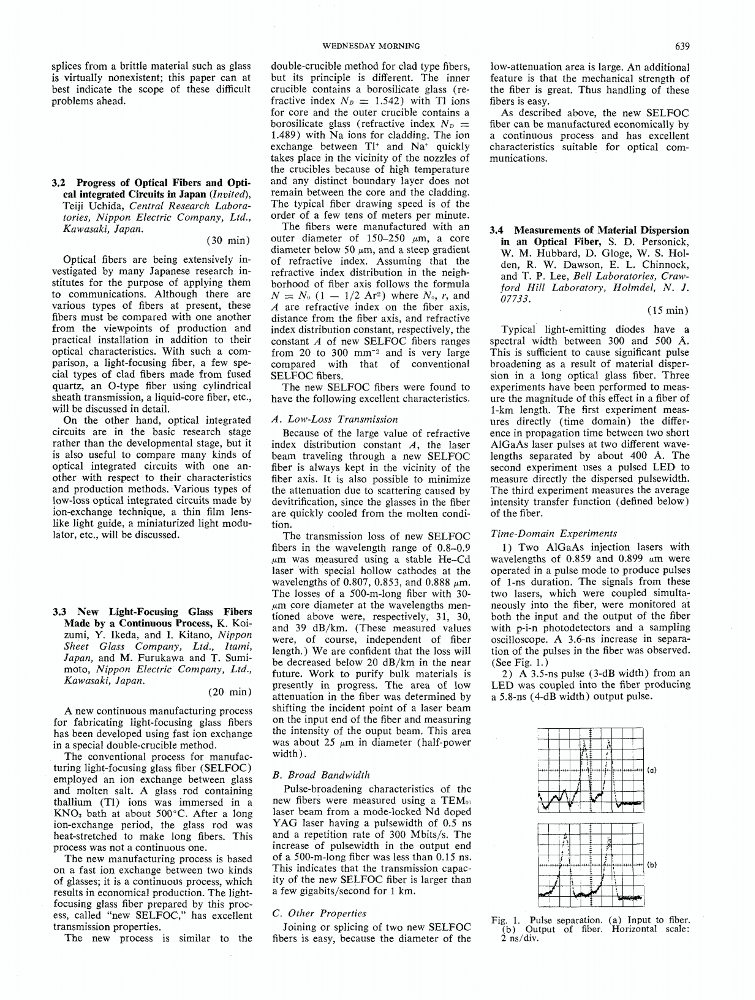 Progress of optical fibers and optical integrated circuits in Japan