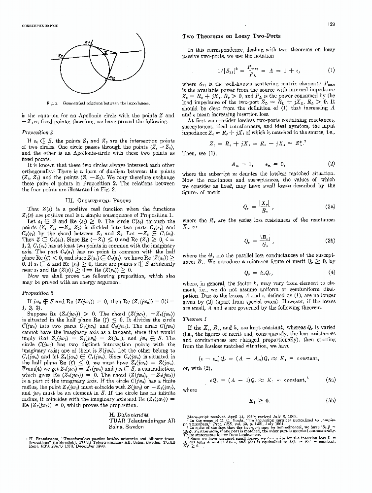 Two theorems on lossy two-ports | IEEE Journals & Magazine | IEEE Xplore
