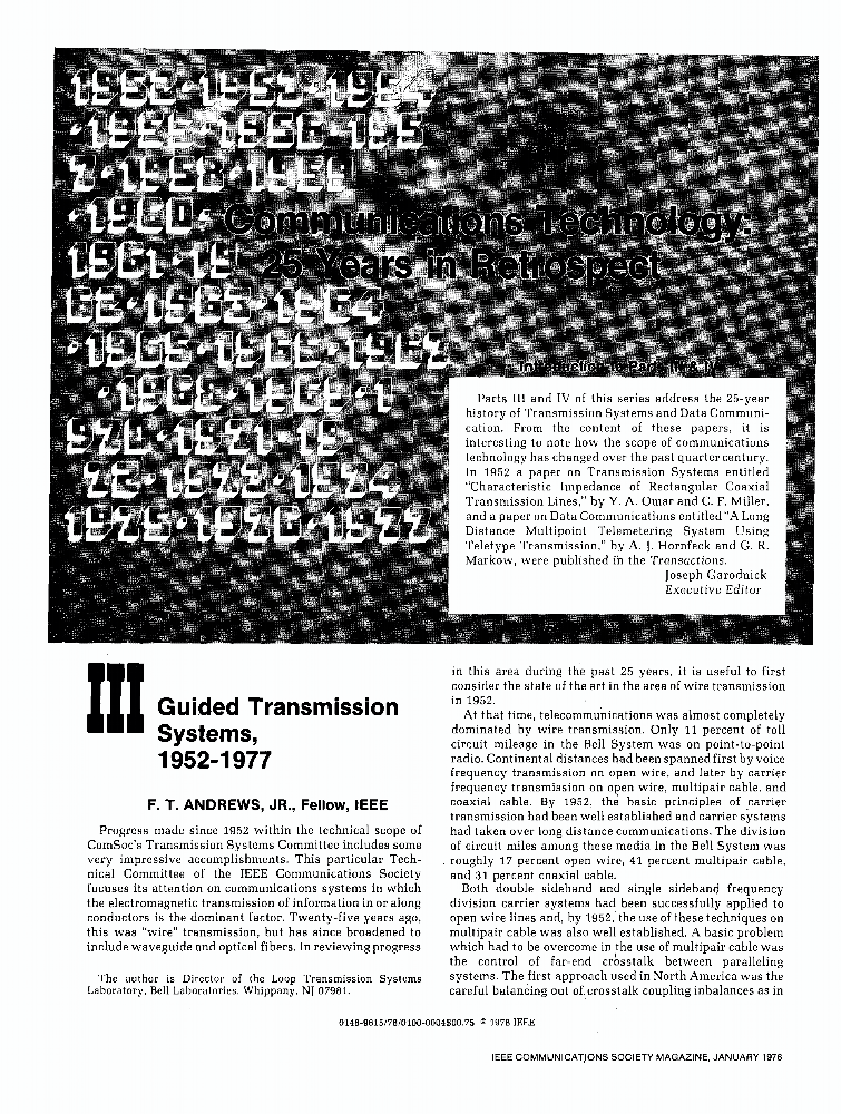 Part III Guided transmission systems, 19521977 IEEE Journals