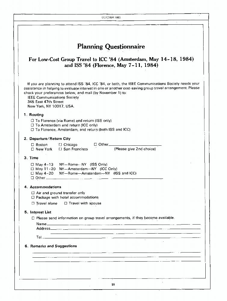 Travel planning questionnaire IEEE Journals & Magazine IEEE Xplore