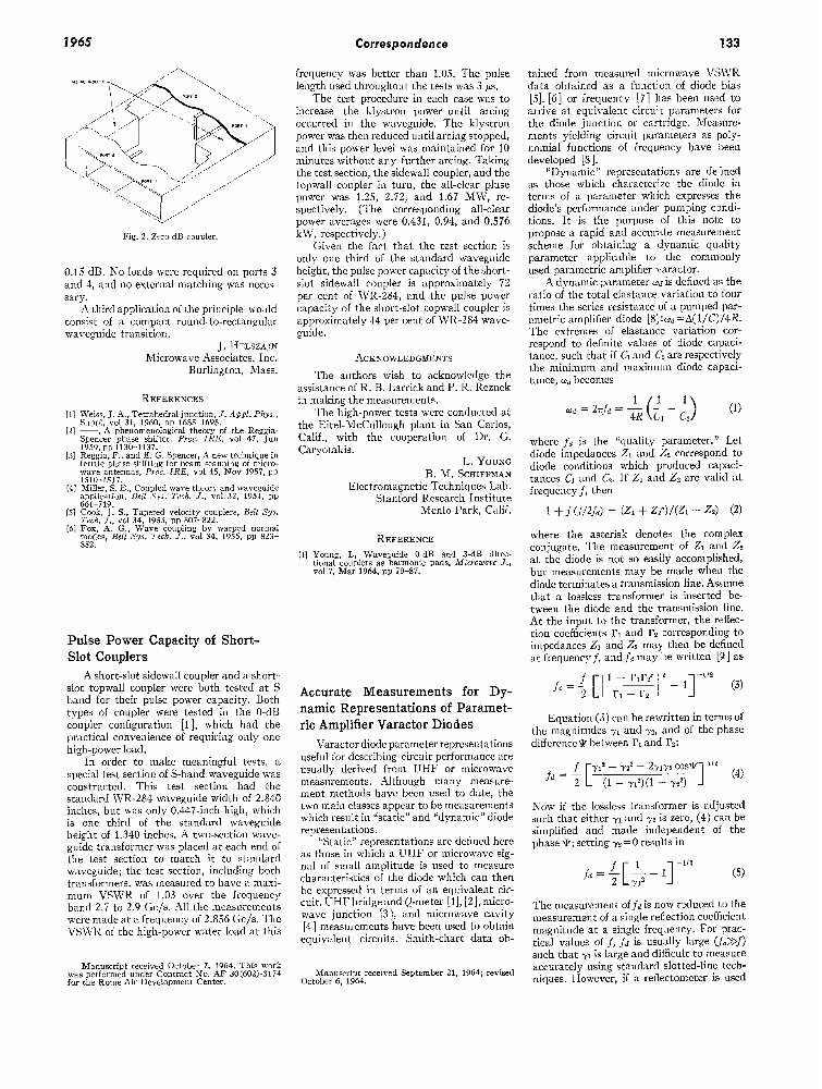 Accurate Measurements for Dynamic Representations of Parametric