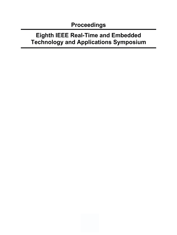 Proceedings Eighth IEEE RealTime and Embedded Technology and