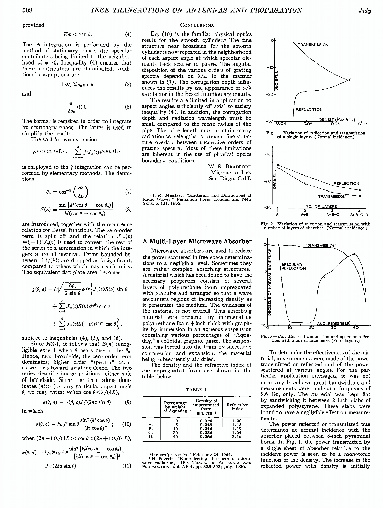 A multilayer microwave absorber IEEE Journals & Magazine IEEE Xplore