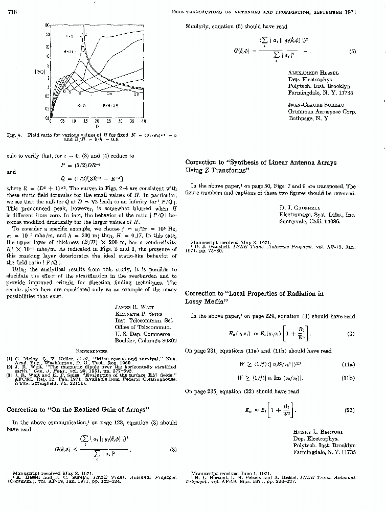 Correction to "Synthesis of linear antenna arrays using Z transforms