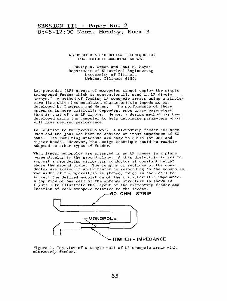 A computeraided design technique for logperiodic monopole arrays