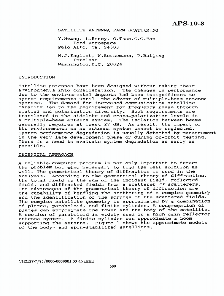 Satellite antenna farm scattering IEEE Conference Publication IEEE