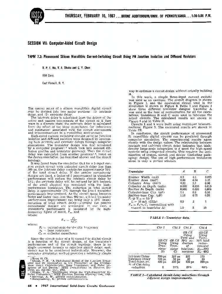 Picosecond silicon monolithic currentswitching circuit using PN
