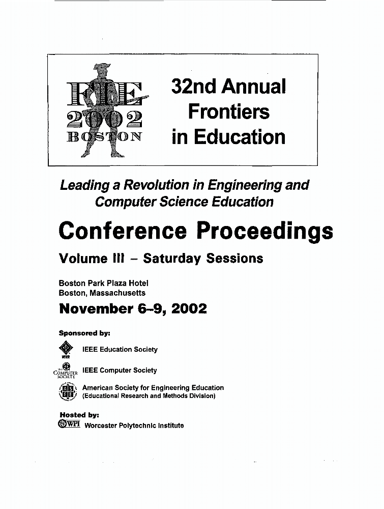 32nd Annual Frontiers in Education. Conference Proceedings (Cat.No