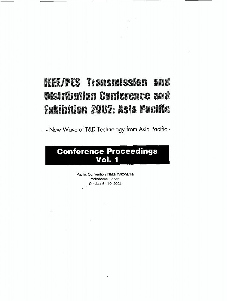 IEEE/PES Transmission and Distribution Conference and Exhibition (Cat