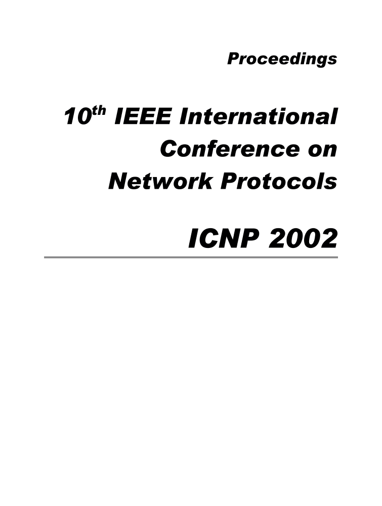 Proceedings 10th IEEE International Conference on Network Protocols