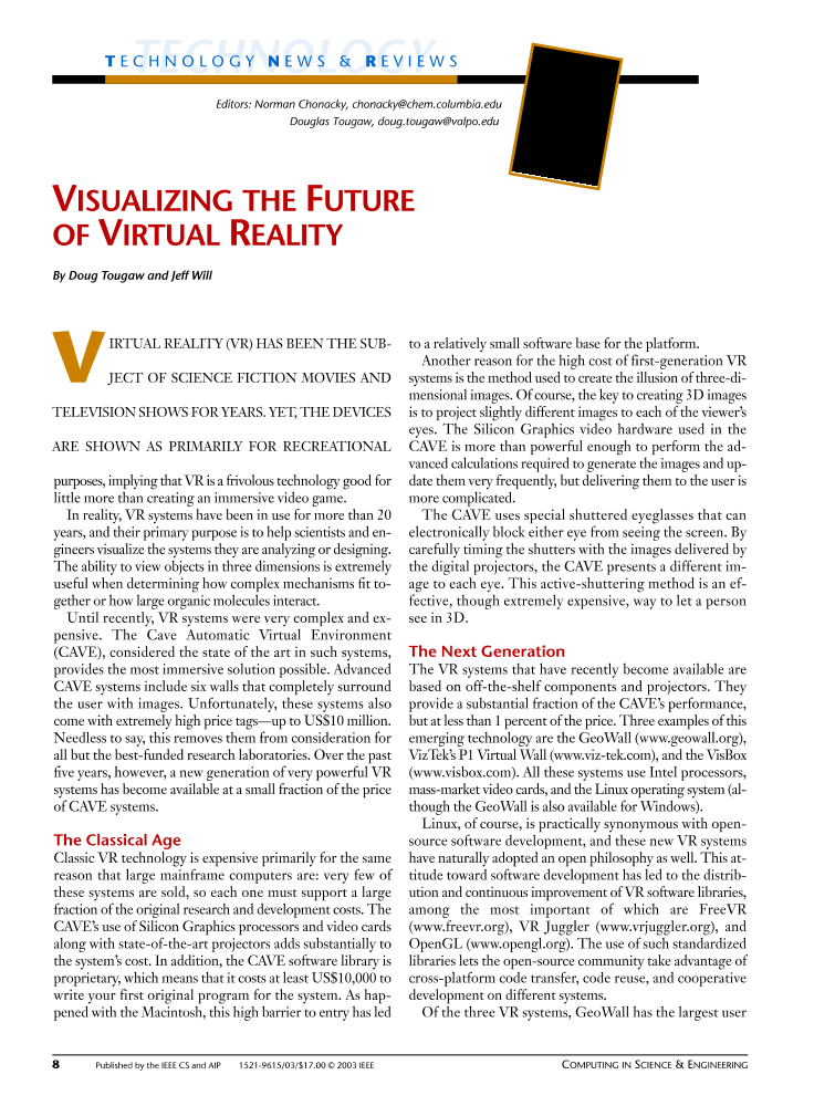 Visualizing the future of virtual reality IEEE Journals & Magazine