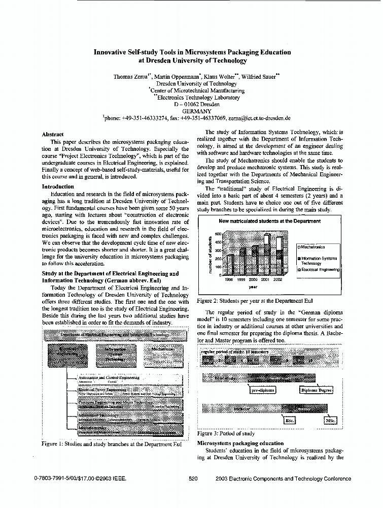 Innovative selfstudy tools in microsystems packaging education at