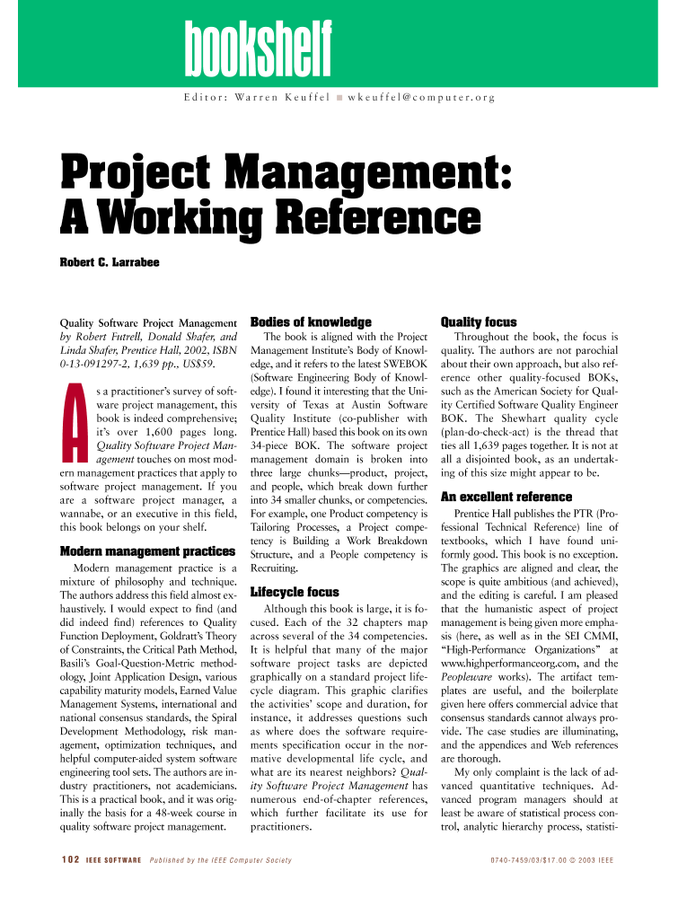 project management article review pdf