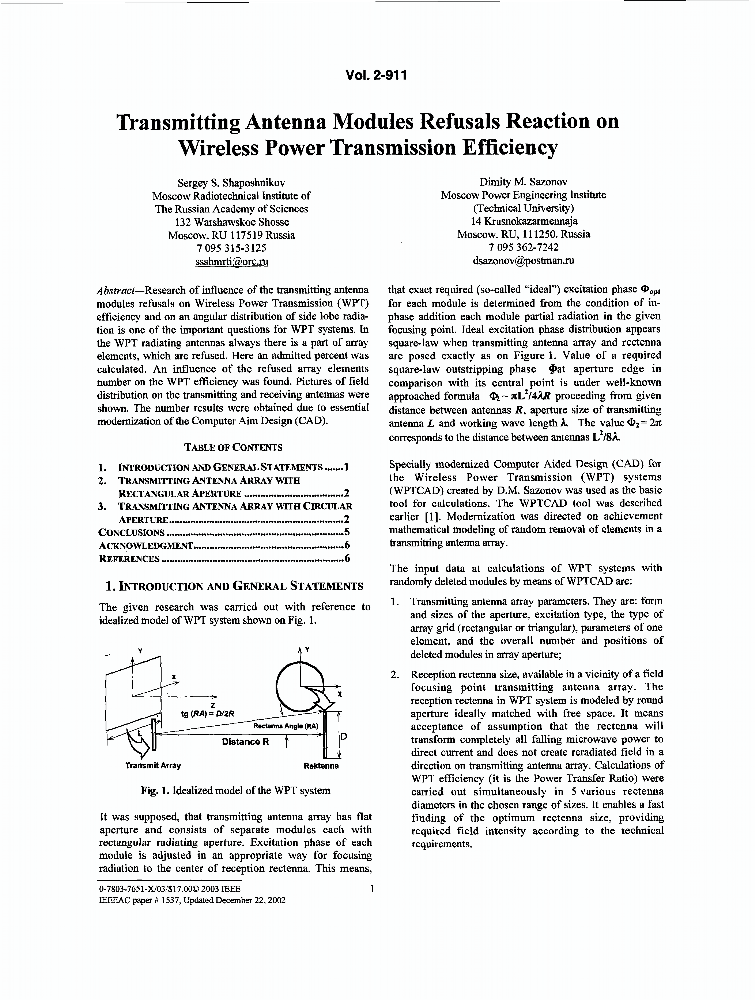 Transmitting antenna modules refusals reaction on wireless power