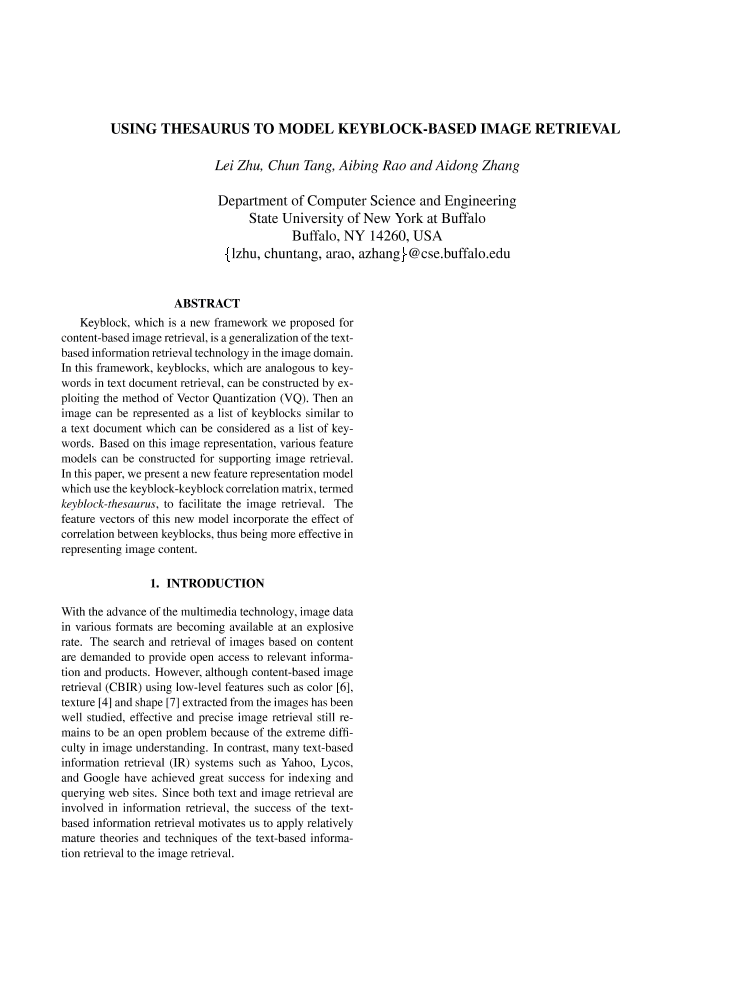 Using thesaurus to model keyblockbased image retrieval IEEE