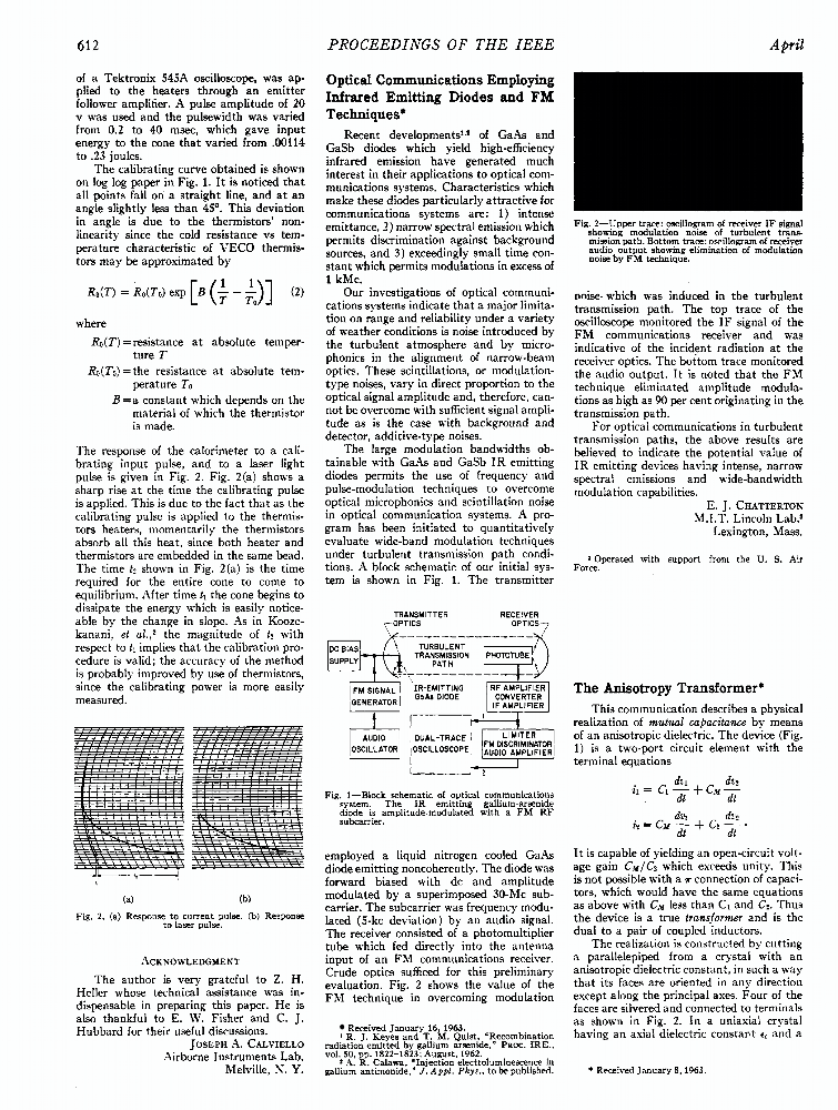 Optical communications employing infrared emitting diodes and FM techniques IEEE Journals