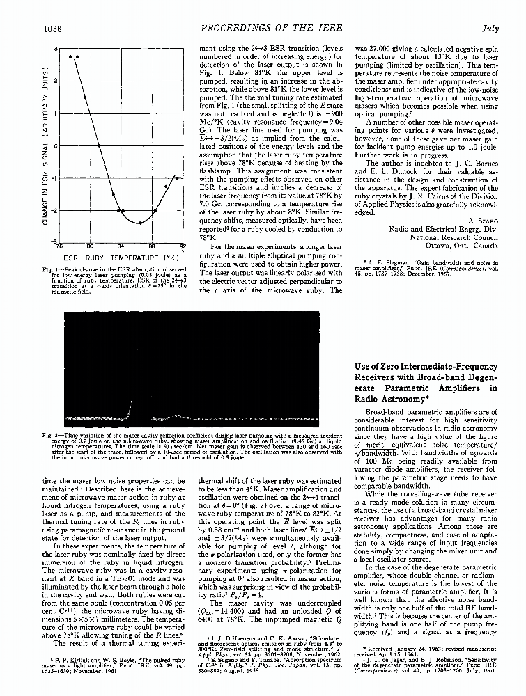 Use of zero intermediatefrequency receivers with broadband degenerate