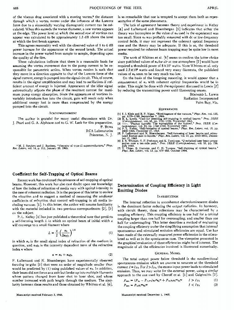 Determination of coupling efficiency in light emitting diodes IEEE