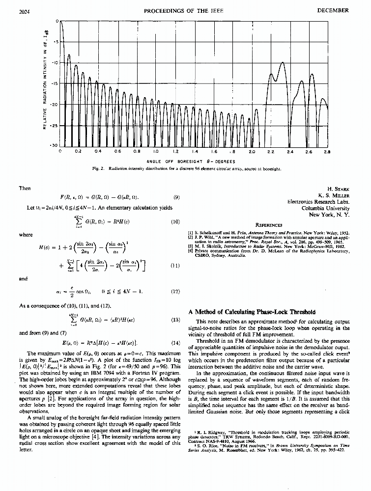 A method of calculating phaselock threshold IEEE Journals & Magazine
