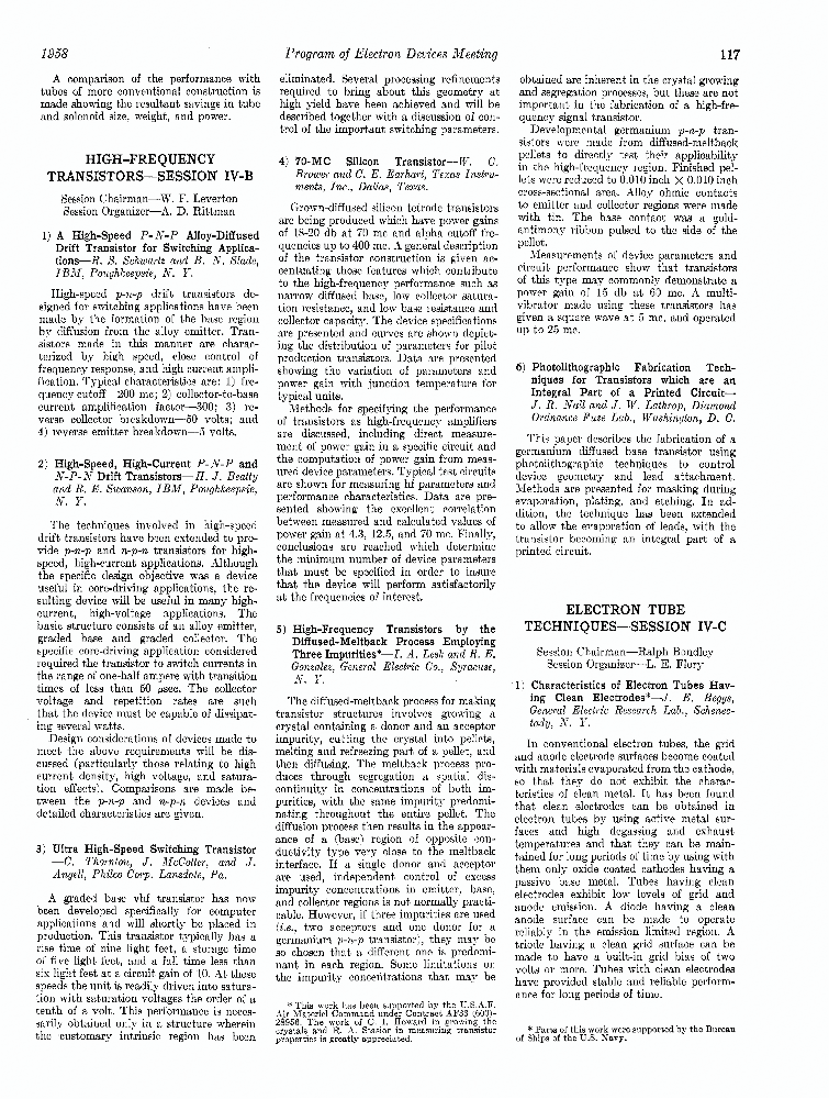 Characteristics of electron tubes having clean electrodes IEEE