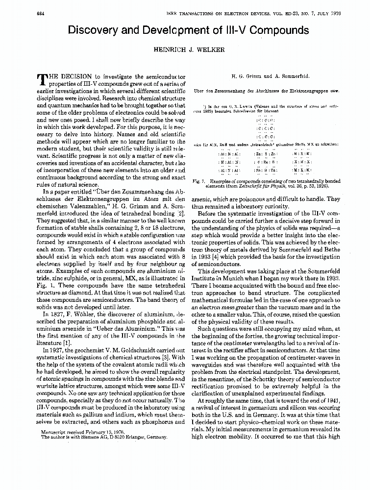 Discovery and development of III-V compounds | IEEE Journals & Magazine ...