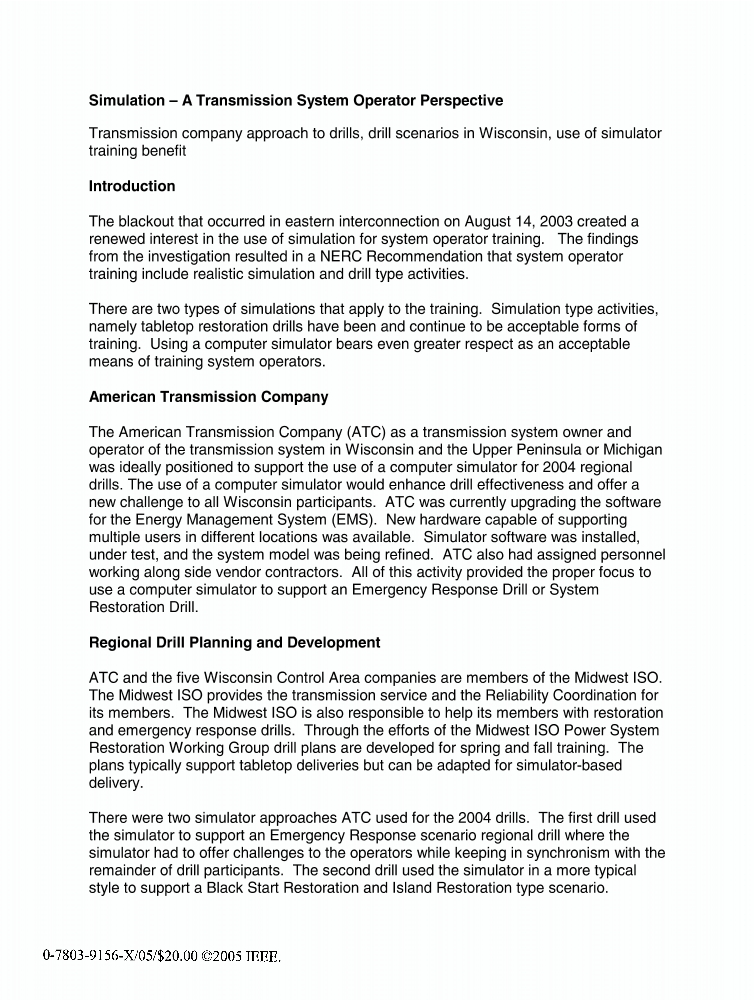 A transmission system operator perspective IEEE Conference
