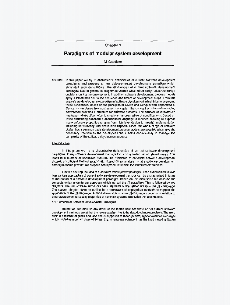 Paradigms of modular system development IET Conference Publication