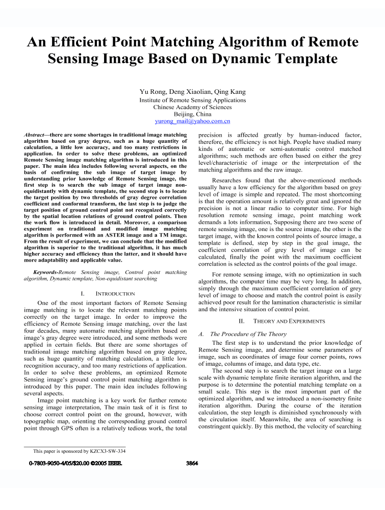 An efficient point matching algorithm of remote sensing image based on ...