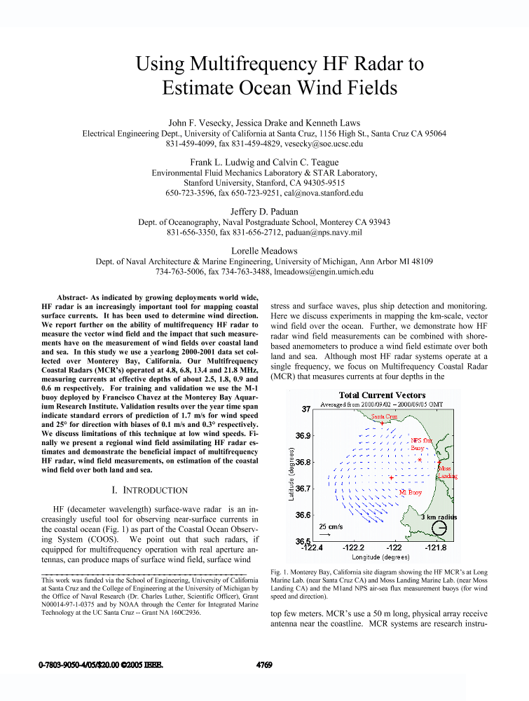 Using multifrequency HF radar to estimate ocean wind fields IEEE