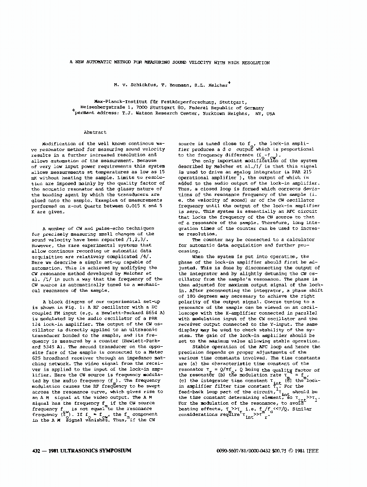 A New Automatic Method for Measuring Sound Velocity with High ...