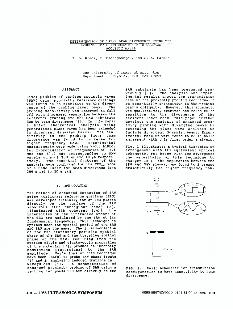 Determination of Laser Beam Divergence Using the Acousto-Optic ...