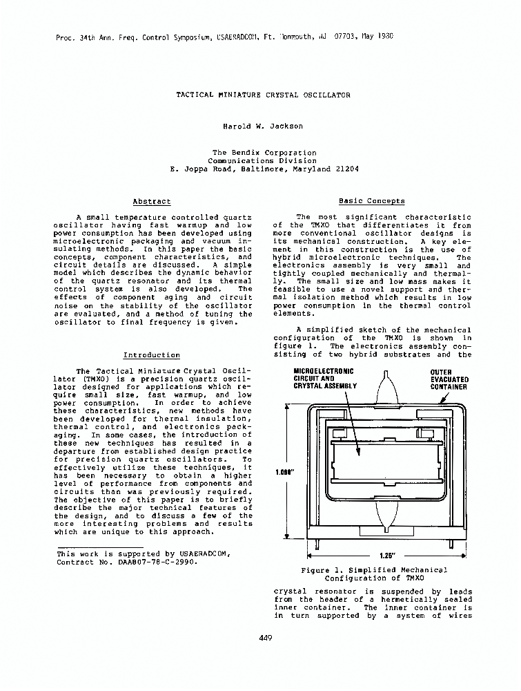 Tactical Miniature Crystal Oscillator IEEE Conference Publication