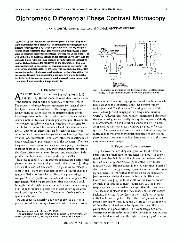 Dichromatic Differential Phase Contrast Microscopy IEEE Journals