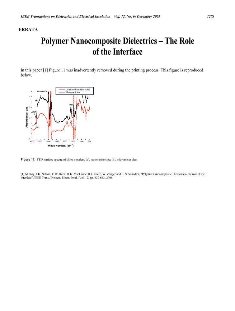 Polymer dielectrics the role of the interface IEEE Journals & Magazine IEEE