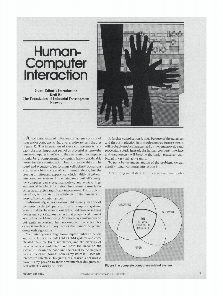 Interaction Guest Editor's Introduction IEEE Journals