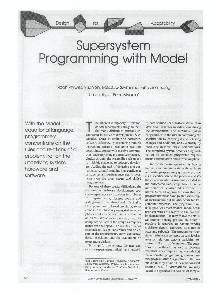Supersystem Programming with Model | IEEE Journals & Magazine | IEEE Xplore
