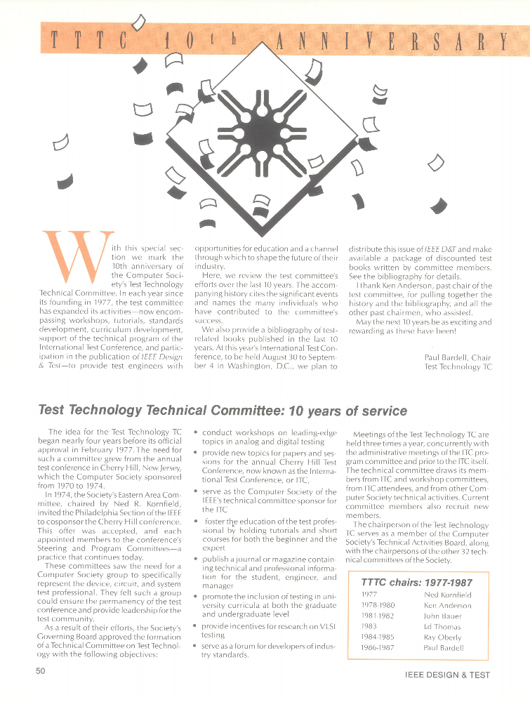 TTTC 10th Anniversary IEEE Journals & Magazine IEEE Xplore