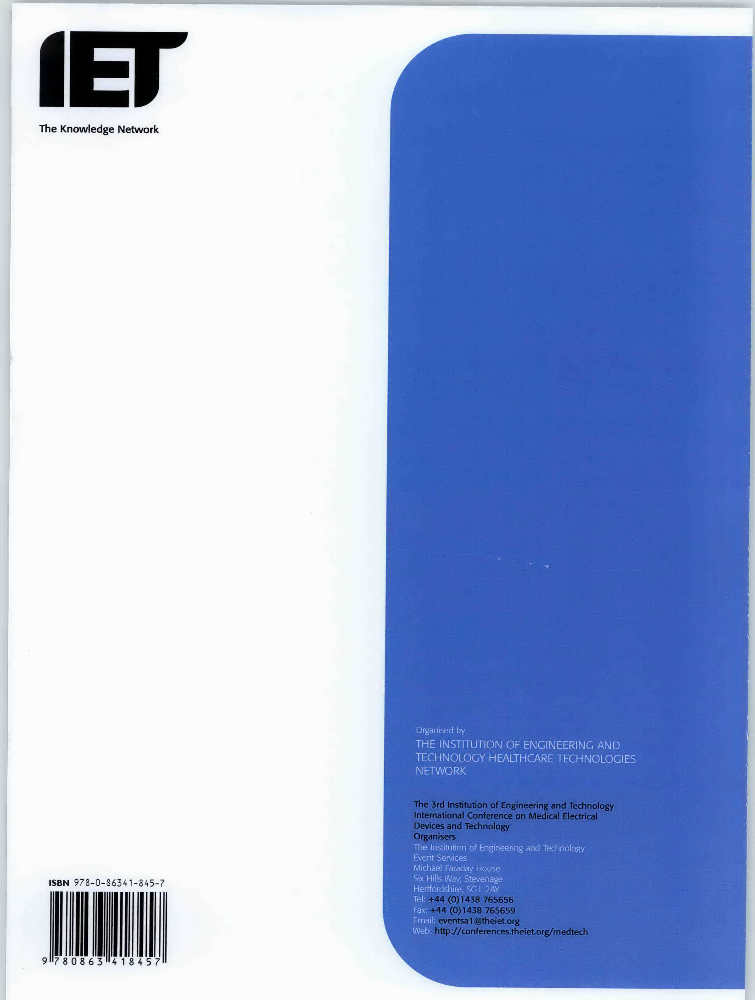 The Knowledge Network Back cover IET Conference Publication IEEE