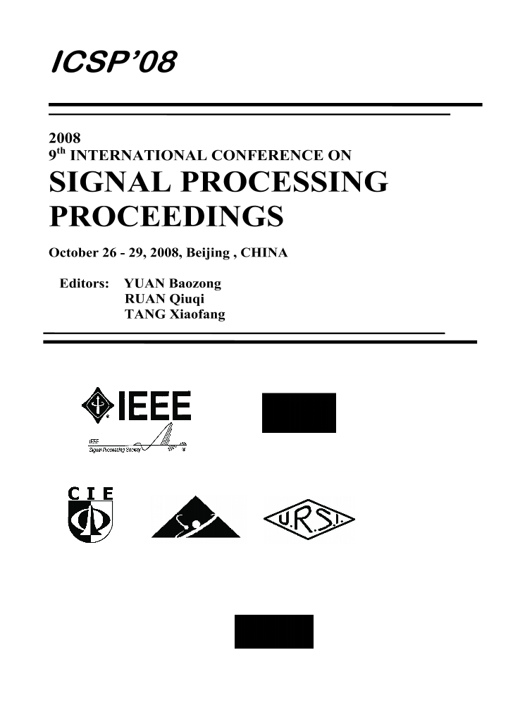 2008 9th international conference on signal processing proceedings